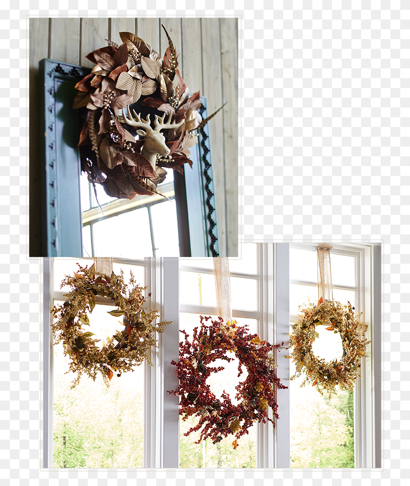 734x935 How To Decorate With Wreaths Wreath HD PNG Download