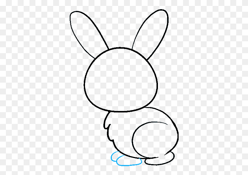 370x533 How To Draw A Bunny Really Easy Drawing Tutorial Easy Easy Bunny Drawing, Lighting, Sphere, Cat HD PNG Download