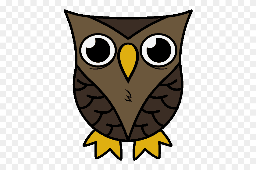 424x499 How To Draw A Cartoon In Few Cute Owl Drawing Easy, Beak, Bird, Animal HD PNG Download