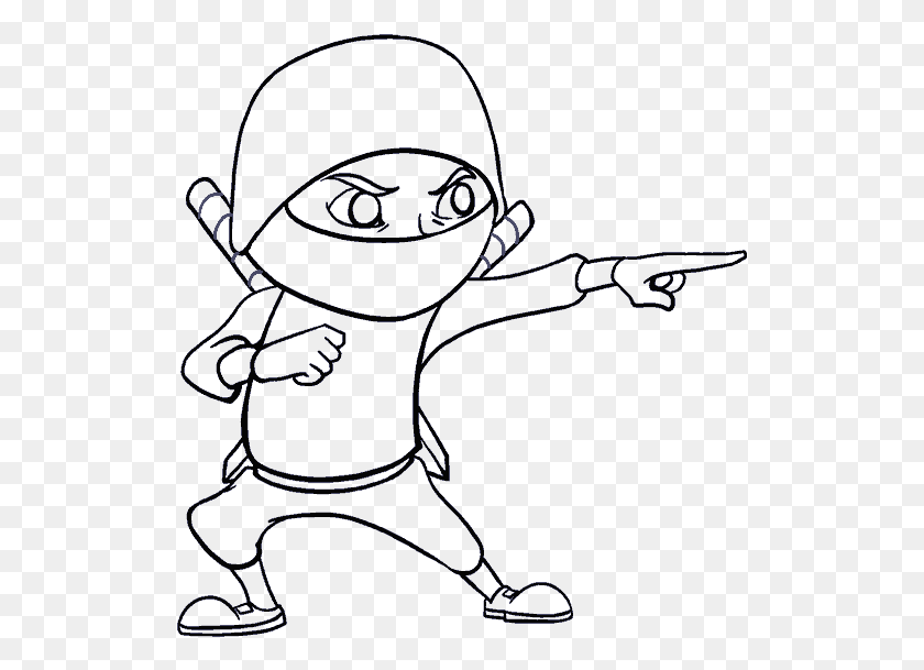 519x549 Descargar Png / Cómo Dibujar Un Ninja De Dibujos Animados En Unos Sencillos Pasos Fácil Dibujar Dibujos Animados, Texto, Al Aire Libre Hd Png