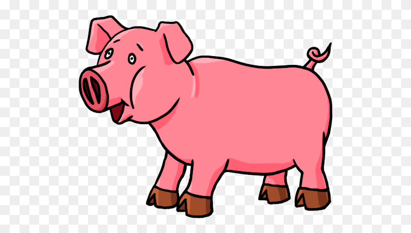 522x417 Как Нарисовать Мультяшную Свинью Шаг За Шагом, Млекопитающее, Животное, Свинья Png Скачать