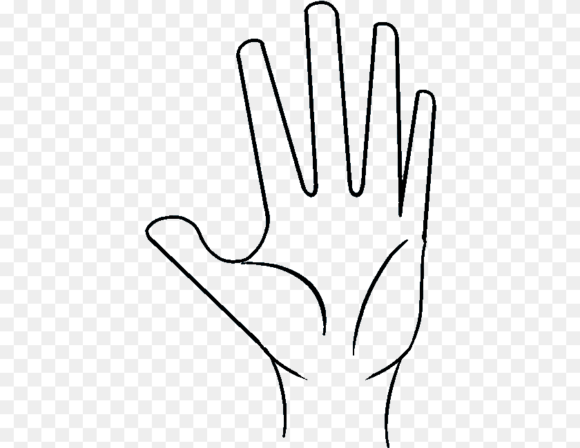 423x649 How To Draw A Hand Really Easy Drawing Tutorial Easy Drawing Of A Hand, Clothing, Glove, Baseball, Baseball Glove PNG
