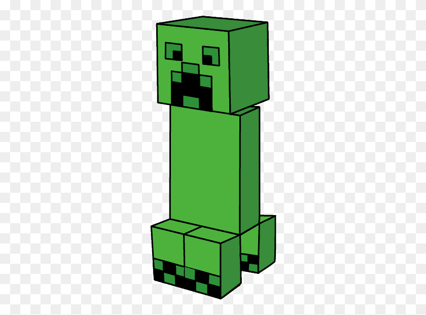 250x561 How To Draw A Minecraft Creeper Easy Step You Draw A Creeper, Mailbox, Letterbox, Bag HD PNG Download