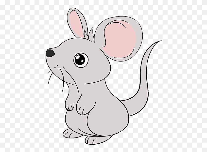 472x558 Как Нарисовать Мышь Симпатичный Рисунок Мыши Простой, Млекопитающее, Животное, Дикая Природа Hd Png Скачать