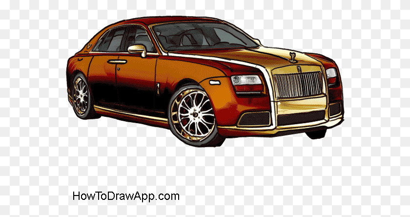 573x384 Как Нарисовать Rolls Royce Автомобиль Rolls Royce Рисунок, Автомобиль, Транспорт, Автомобиль Hd Png Скачать