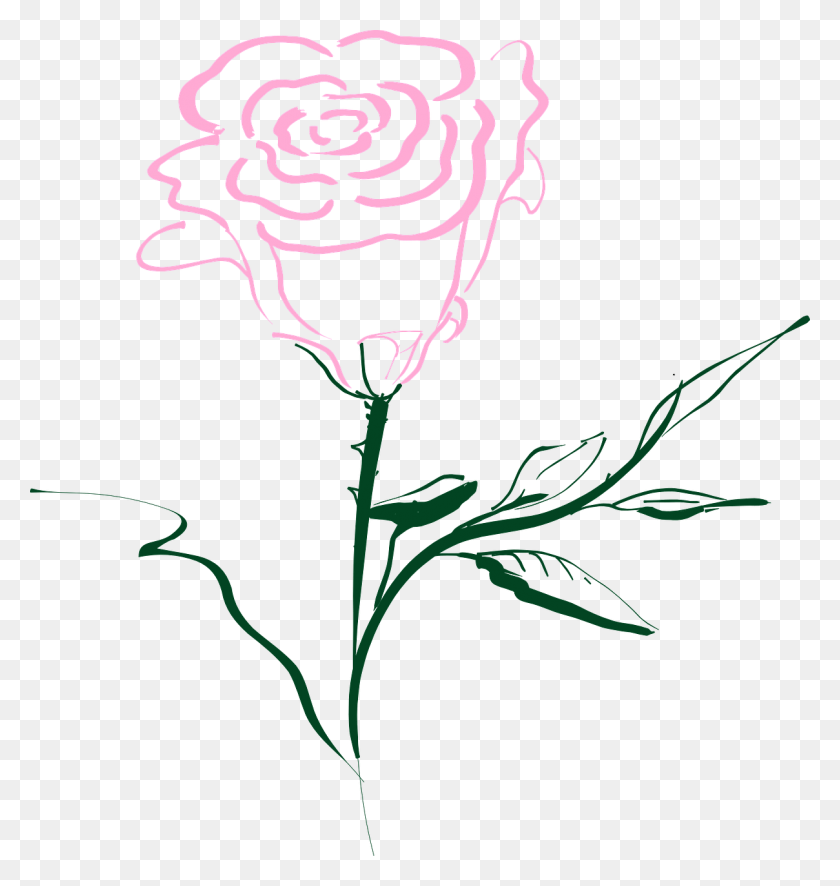 1208x1280 Как Нарисовать Простую Розу Роза Клипарт На Прозрачном Фоне, Растение, Цветок, Цветение Hd Png Скачать