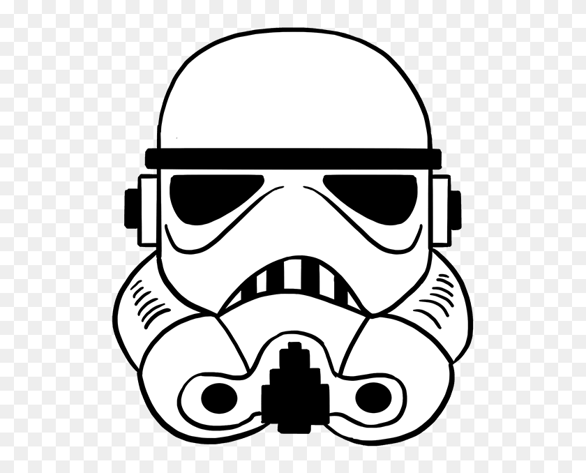 How To Draw A Stormtrooper Helmet Really Easy Drawing Tutorial, Stencil, Clothing, Hardhat Sticker PNG