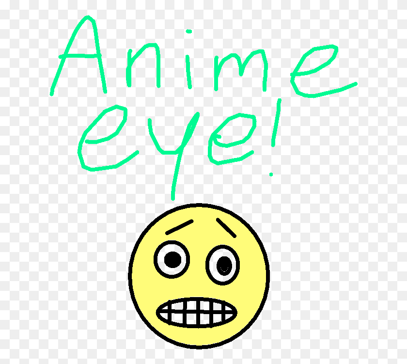 636x691 How To Draw An Anime Eye Smiley, Text, Light, Green HD PNG Download