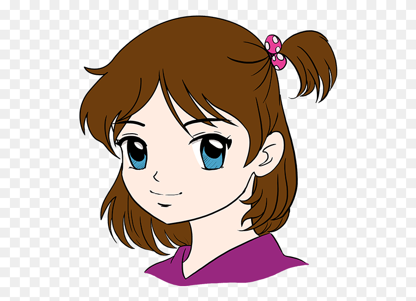 522x548 How To Draw An Anime Girl Face Draw An Anime Girl Face, Comics, Book, Graphics HD PNG Download