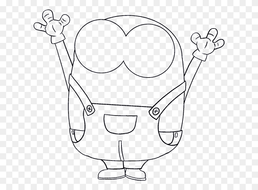 623x560 How To Draw Bob The Minion Cartoon Minion Easy Drawing, Glass, Goblet, Light HD PNG Download