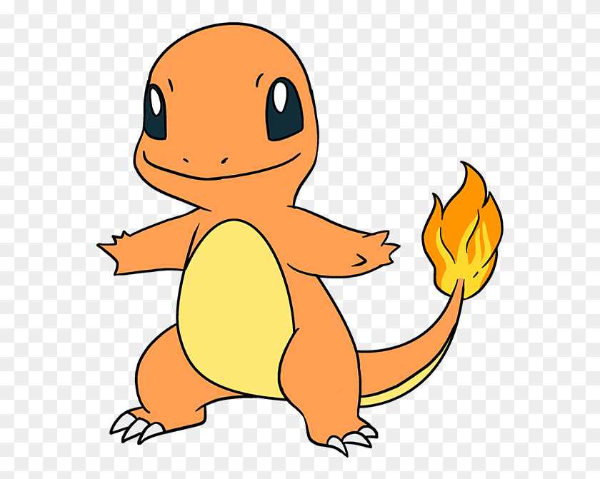 571x611 How To Draw Charmander Cute Easy Drawing Charmander, Animal, Fire HD PNG Download
