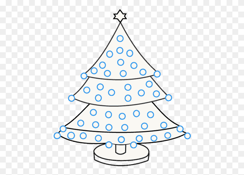474x543 Descargar Png / Dibujo De Un Árbol De Navidad Png