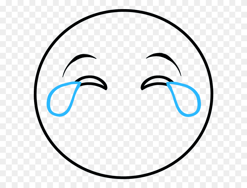 612x580 How To Draw Crying Laughing Emoji, Label, Text, Outdoors HD PNG Download