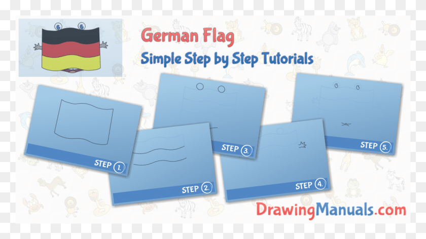 1202x635 How To Draw German Flag Cartoons Nations Easy Step Office Equipment, File Binder, Text, File Folder HD PNG Download
