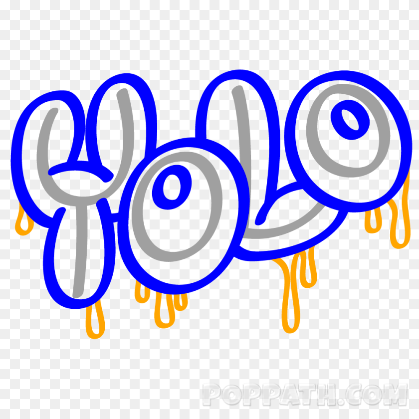 How To Draw Graffiti Word Art Yolo Pop Path, Text, Number, Symbol Clipart PNG