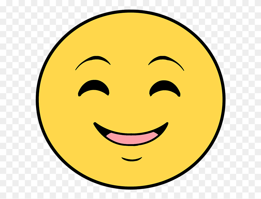 612x581 Descargar Pngcómo Dibujar Cara Feliz Emoji Cara Sonriente, Etiqueta, Texto, Planta Hd Png