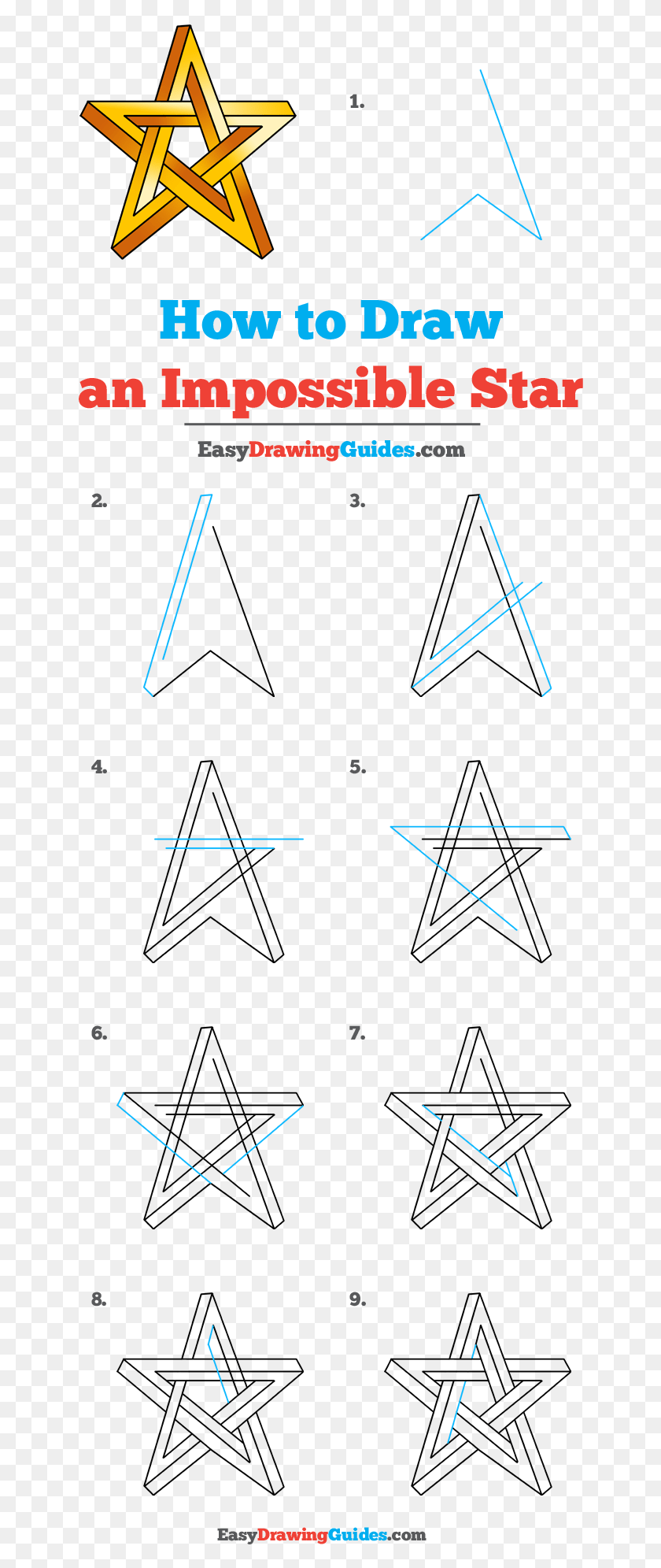 642x1931 How To Draw Impossible Star Easy Sketches For Beginners Triangle, Plot, Diagram, Outdoors HD PNG Download