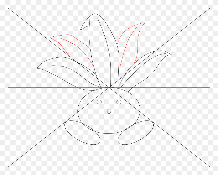 3023x2381 How To Draw Pokemon Oddish Step Line Art, Outdoors, Nature, Fireworks HD PNG Download