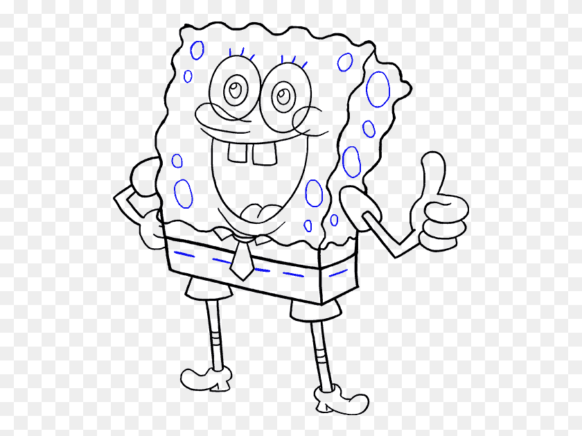 515x569 How To Draw Spongebob Easy Step By Drawing Guides Cartoon Spongebob Drawings, Text, Pac Man, Bubble HD PNG Download