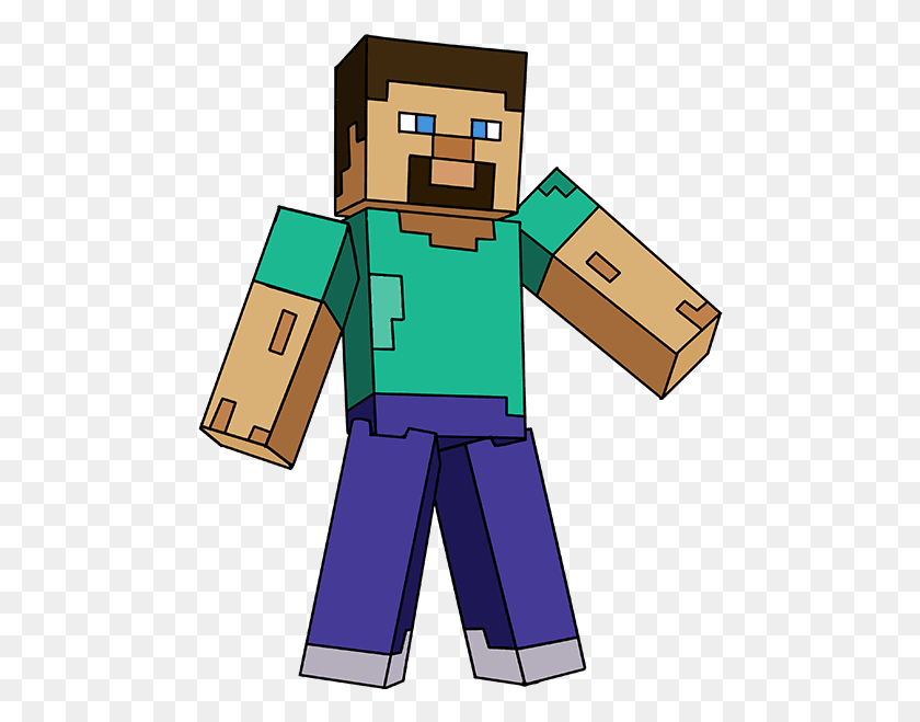 480x599 How To Draw Steve From Minecraft Easy Minecraft Drawing, Text, Cross, Symbol HD PNG Download