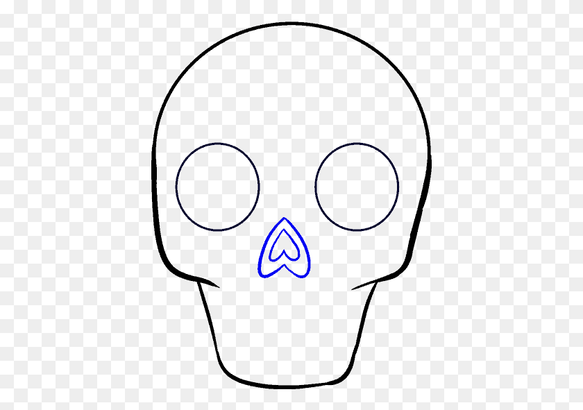 405x531 How To Draw Sugar Skull, Symbol, Logo, Trademark HD PNG Download