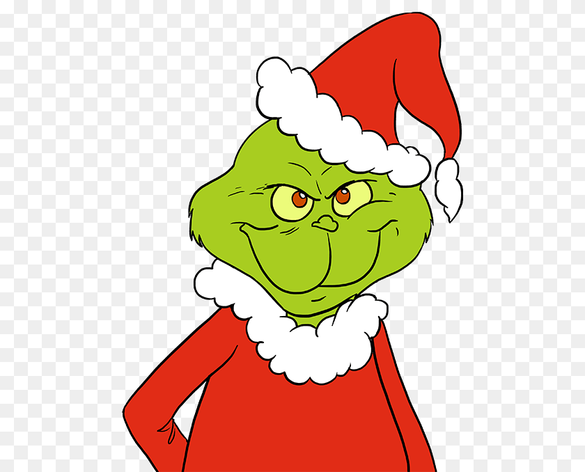 680x678 How To Draw The Grinch, Cartoon, Baby, Person, Face Sticker PNG