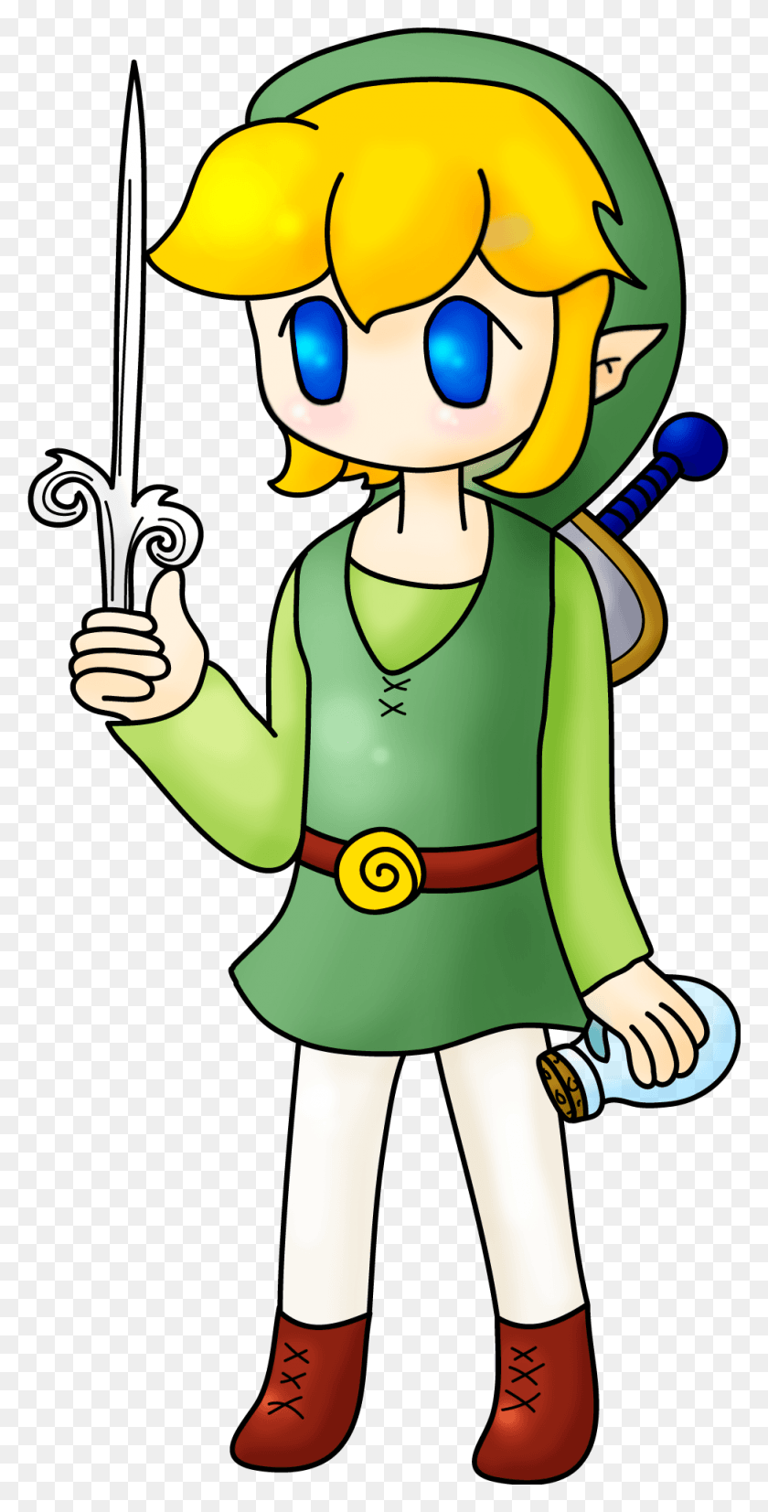 974x1990 How To Draw Toon Link Easy Cartoons For Kids Drawing, Elf, Costume, Person HD PNG Download