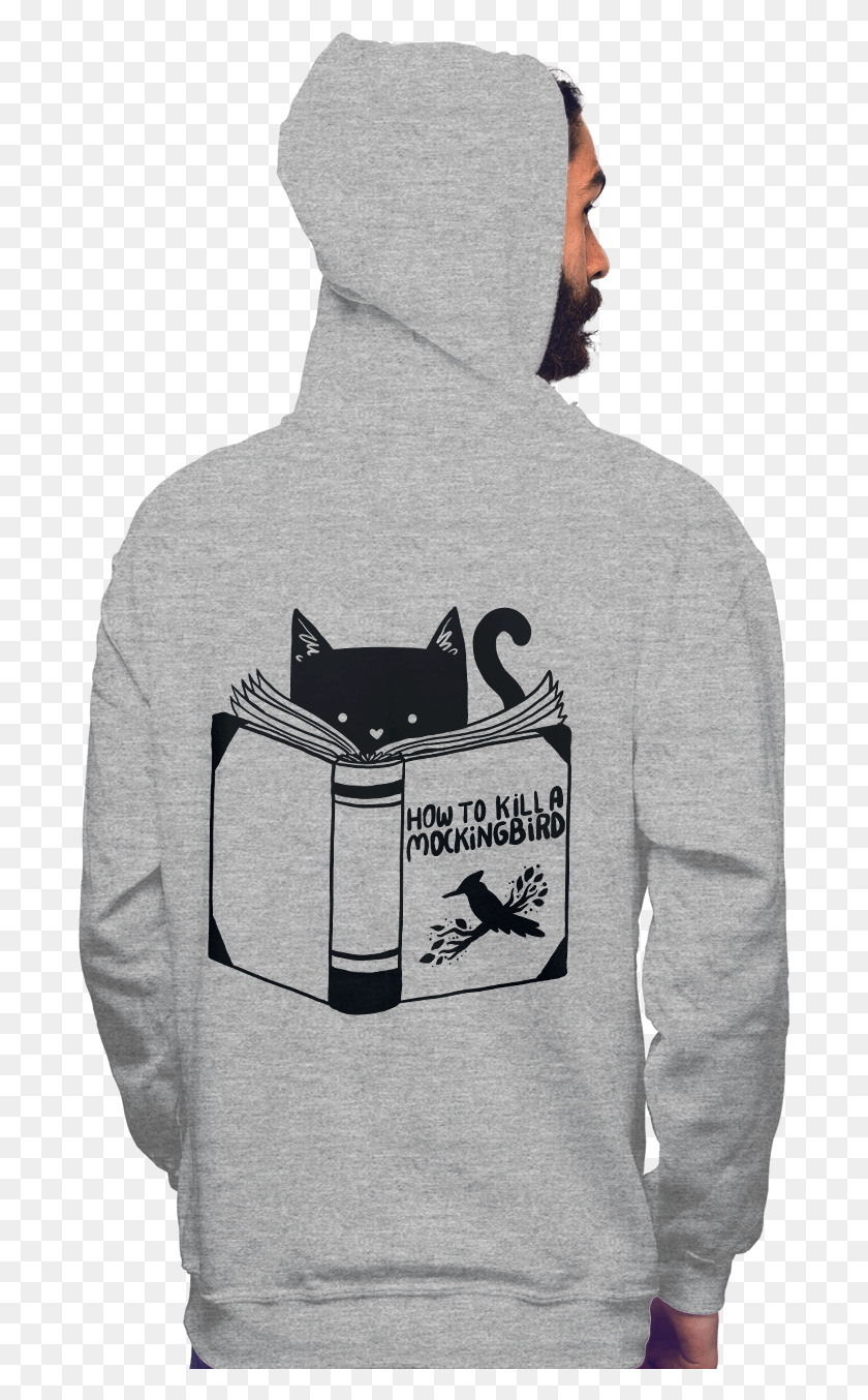 689x1294 How To Kill A Mockingbird Funniest Cat T Shirt, Clothing, Apparel, Sweatshirt HD PNG Download