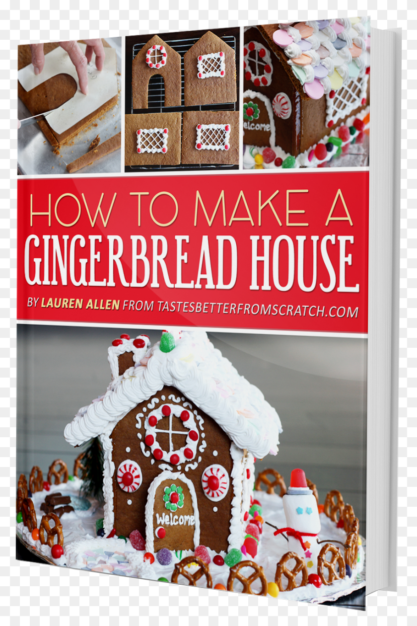 850x1308 How To Make A Gingerbread House Recipes And Tutorial Gingerbread House, Cookie, Food, Biscuit HD PNG Download