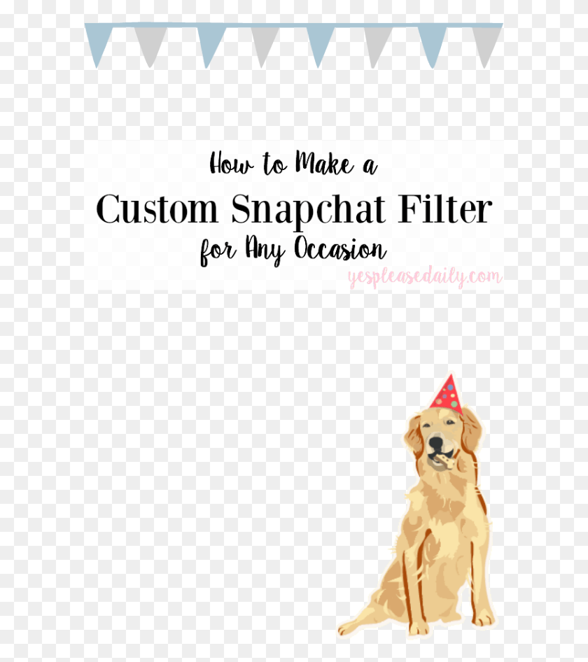 601x886 How To Make Custom Snapchat Geofilters Golden Retriever, Dog, Pet, Canine HD PNG Download