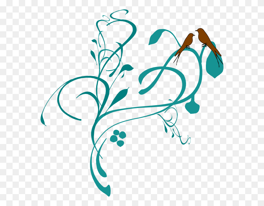 582x598 How To Set Use Birds On A Vine Svg Vector, Graphics, Floral Design HD PNG Download