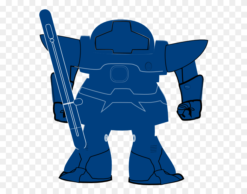 576x600 How To Set Use Blue Robot Svg Vector HD PNG Download