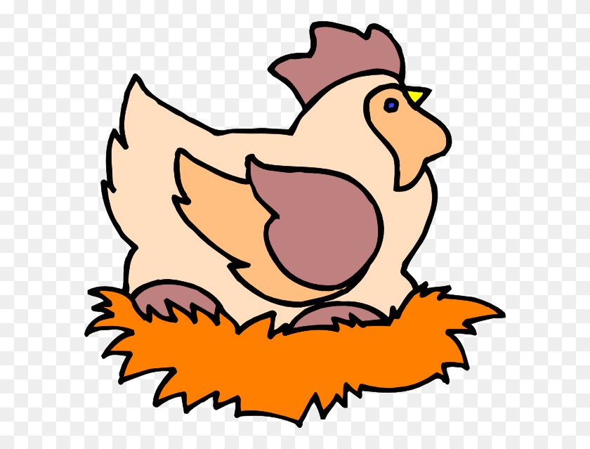 600x579 Descargar Png / Pollo En El Nido De Pollo Png