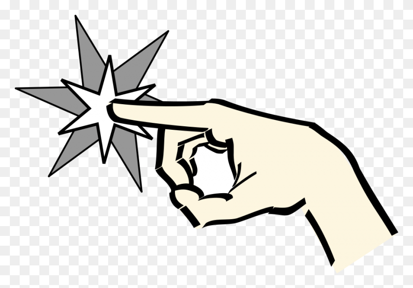 900x607 How To Set Use Hand Pointing At Star Svg Vector, Star Symbol, Symbol HD PNG Download