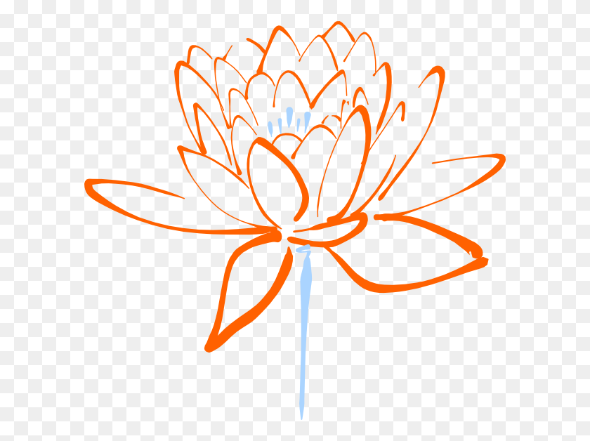 600x568 How To Set Use Orange Blue Lotus Icon, Graphics, Insect HD PNG Download