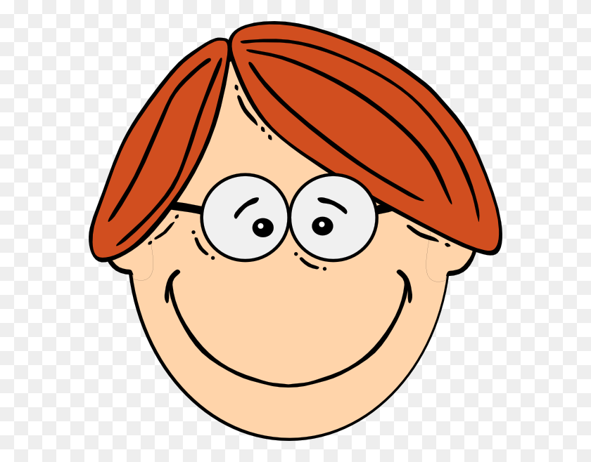 588x598 How To Set Use Smiling Red Head Boy With Glasses Svg, Clothing, Apparel, Helmet HD PNG Download