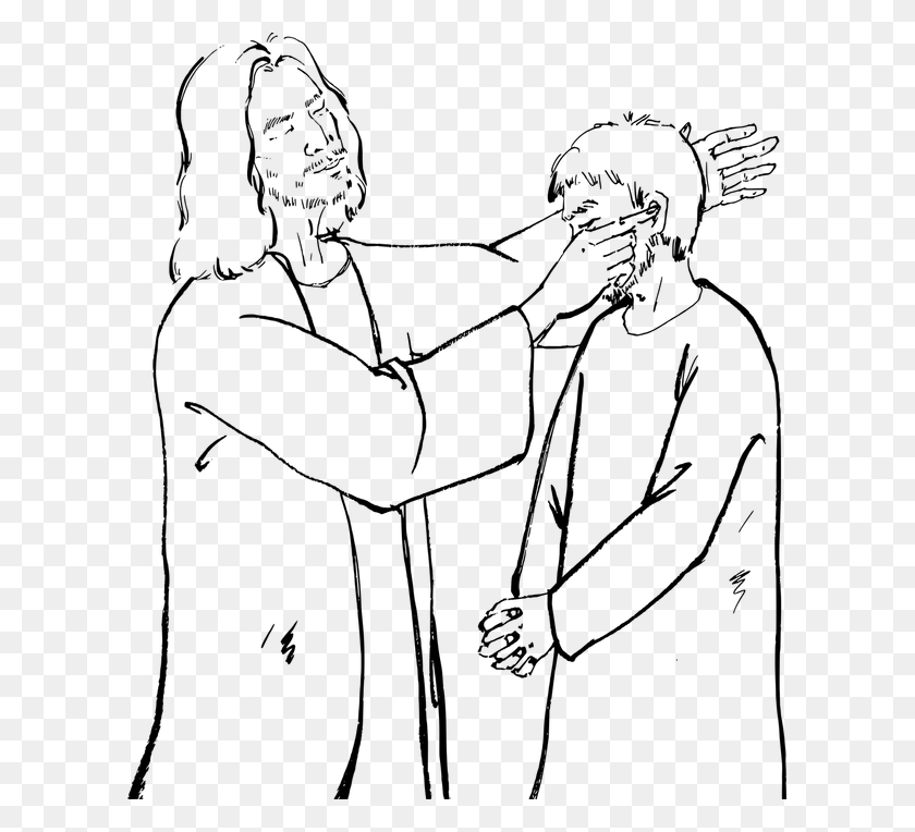 605x704 How To Start Healing The Sick Go To Heaven Now Jesus Heals The Deaf Man Coloring Page, Spider, Invertebrate, Animal HD PNG Download