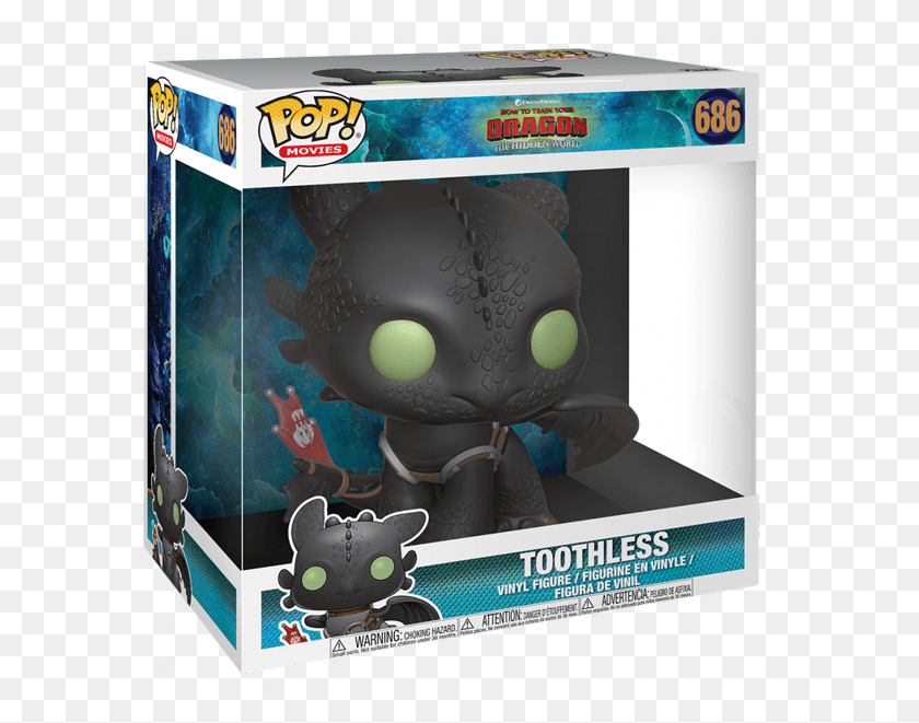 580x601 How To Train Your Dragon The Hidden World 10 Inch Toothless Pop, Disk, Dvd HD PNG Download
