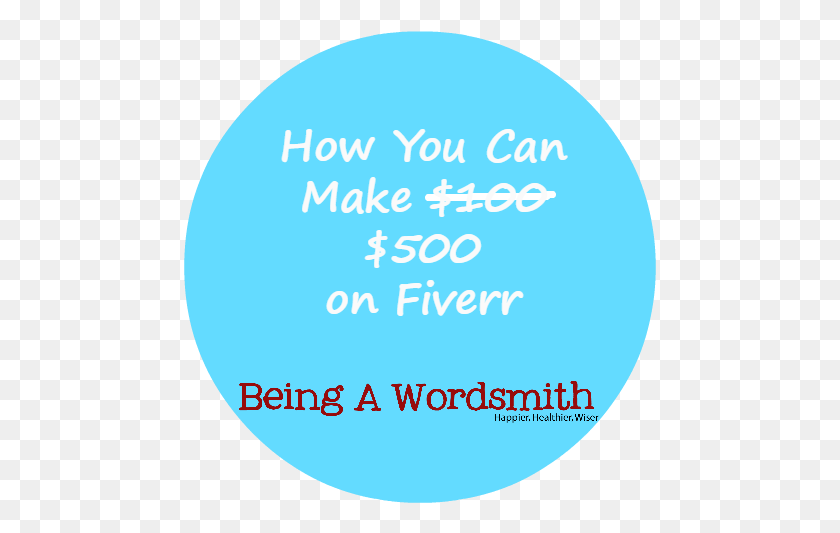473x473 How You Can Make 500 On Fiverr Circle, Text, Paper, Word HD PNG Download