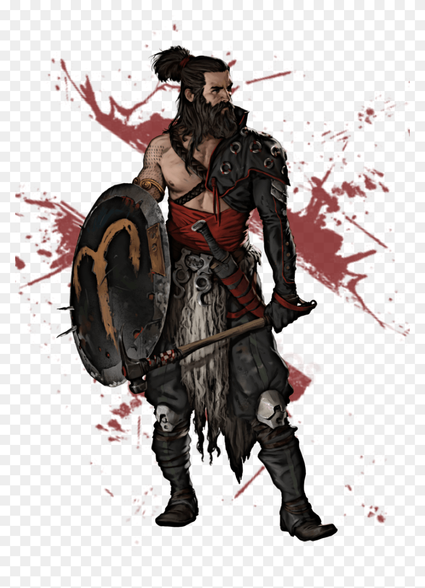 848x1200 However The Path Of The Totem Warrior Is Only Taken Dampd Half Orc Greataxe, Person, Human, Poster HD PNG Download