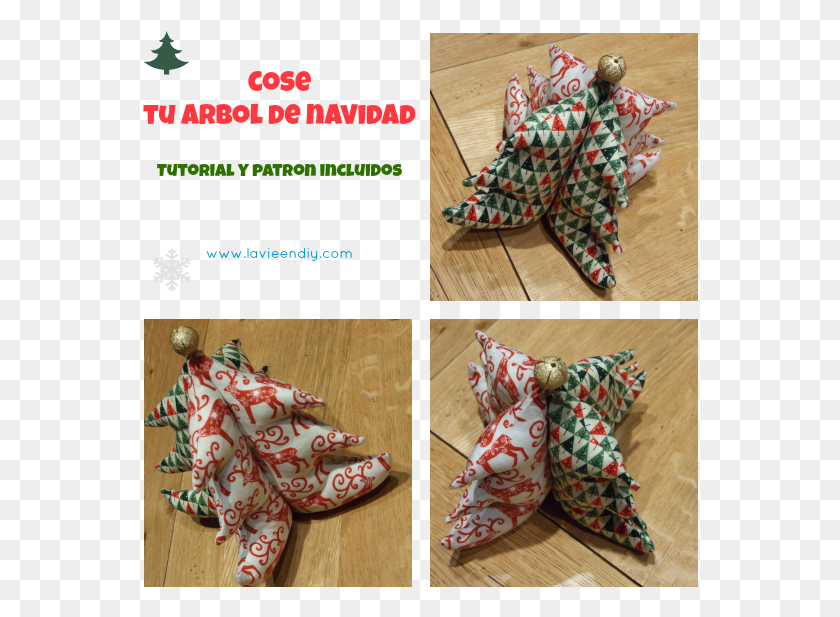 556x557 Hoy Vengo Con Un Tutorial Exprs De Un Rbol De Navidad Arbol De Navidad De Tela Patron, Paper, Origami HD PNG Download