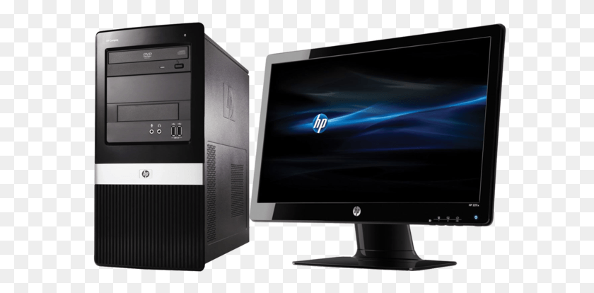 593x354 Hp Pro 3010 Intel Dual Core Desktop Pc 19 Monitor Hp Pro, Screen, Electronics, Display HD PNG Download