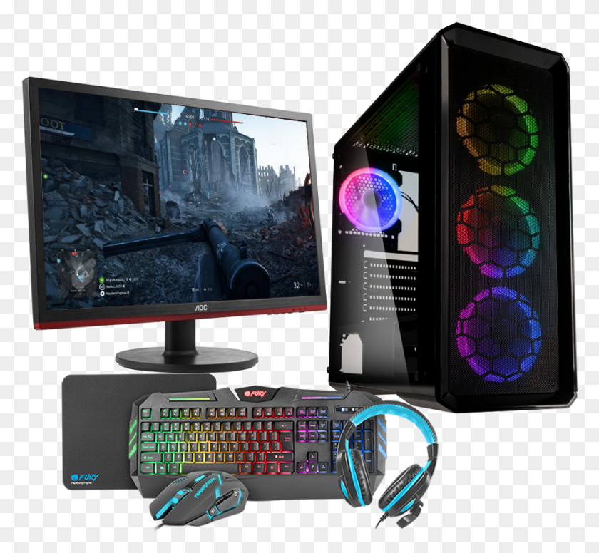 917x842 Hst All In One Battlefield V Ryzen 7 2700 Gaming Pc Kolink Levante, Monitor, Screen, Electronics HD PNG Download