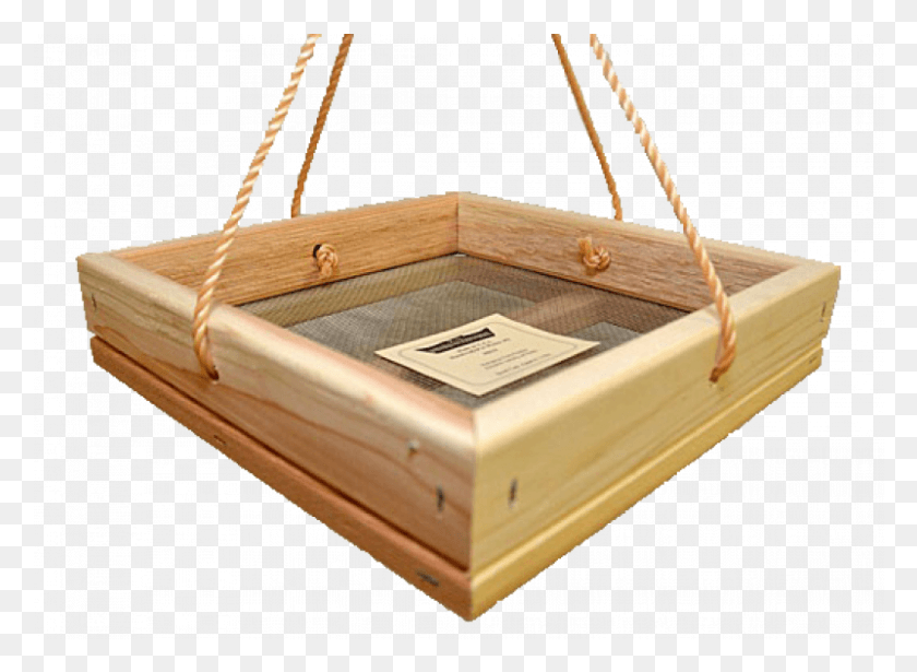 801x570 Htf Hanging Tray Feeder Plywood, Furniture, Box, Cradle HD PNG Download