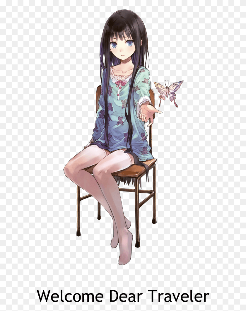591x1002 Http I Imgur Com3zfyq Cute Black Haired Anime Girl, Clothing, Apparel, Shoe HD PNG Download