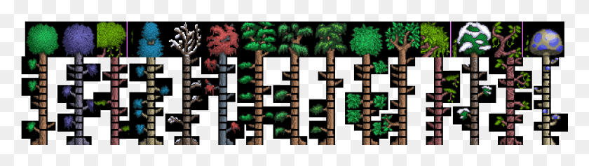 1217x277 Http I Imgur Comy4fxmip Terraria Types Of Trees, Tree, Plant, Vegetation HD PNG Download