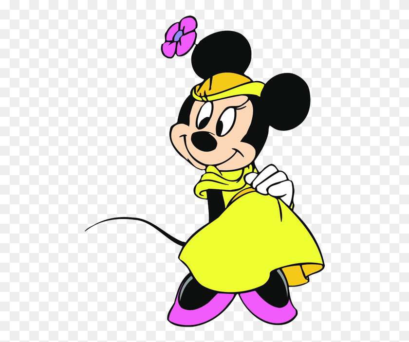 496x643 Http Wondersofdisney Webs Compalsminnie5minnie Minnie Mouse In Yellow Dress, Performer, Elf, Graphics HD PNG Download