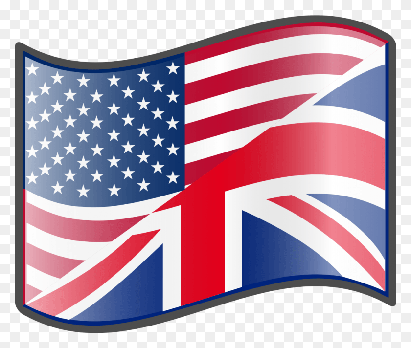 1025x857 Htwb English Us Flags British And American Flags Crossed, Flag, Symbol, American Flag HD PNG Download