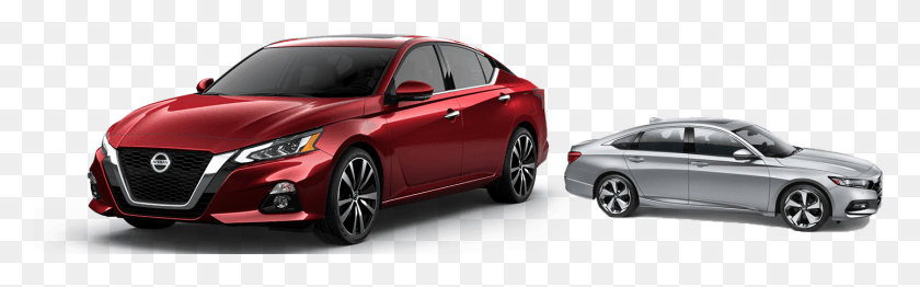 1441x375 Descargar Png Hubler Nissan 2019 Nissan Altima Vs Accord Nissan Altima Rojo, Coche, Vehículo, Transporte Hd Png