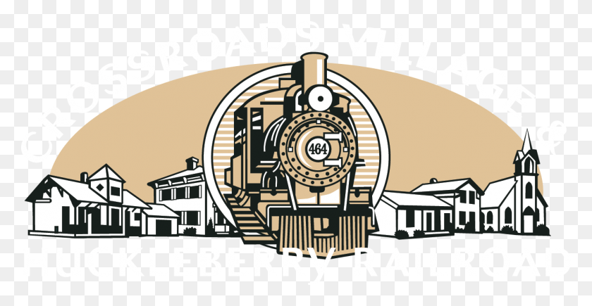 1253x603 Huckleberry Railroad Logo, Building, Architecture HD PNG Download
